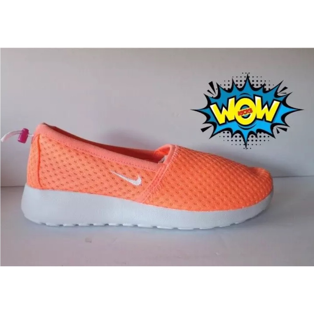 Nike Roshe One Slip Orange and White Sneakers Slip-On